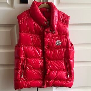 Moncler Vibrant Red Quilted Vest